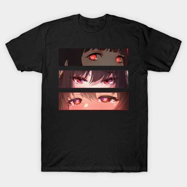 Lewd Eyes Red Bundle T-Shirt by cocorf